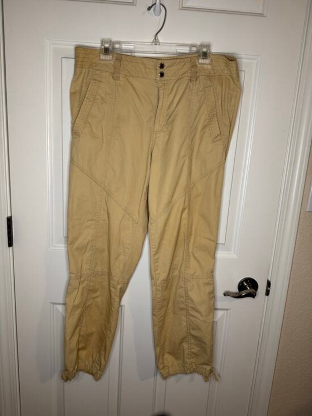 Lauren Ralph Lauren Women's Khaki 100% Cotton Utility Hiking Chino Pants 12